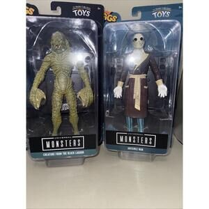 NEW Universal Monsters BendyFigs Creature from Black Lagoon Invisible Man Bundle